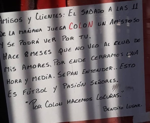 La decisión que tomó el dueño de un negocio por el amistoso de Colón