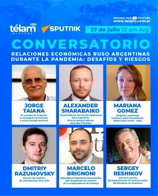 Agencia Télam y Sputnik News organizan un conversatorio sobre las relaciones económicas de Rusia y Argentina